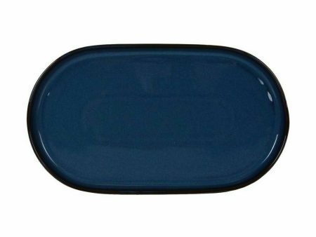 Snack tray La Mediterránea Chester Blue Oval 36 x 20,5 x 3 cm (6 Units) Online