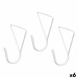 Hangers White Metal Triangular Set 3 Pieces (6 Units) Supply