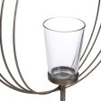 Candleholder 32,5 x 14,3 x 49,5 cm Crystal Metal Silver Discount