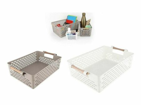 Multi-purpose basket Confortime Wood 32 x 22,5 x 10 cm (18 Units) Supply