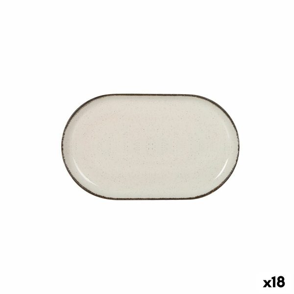 Snack tray La Mediterránea Anllo Oval 25 x 15 x 2,2 cm (18 Units) Online Hot Sale