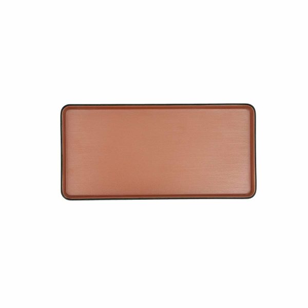 Snack tray Bidasoa Gio Brown Plastic 24 x 11,5 cm (12 Units) Fashion