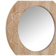 Wall mirror Alexandra House Living Natural Wood 6 x 54 x 54 cm Circular Cheap