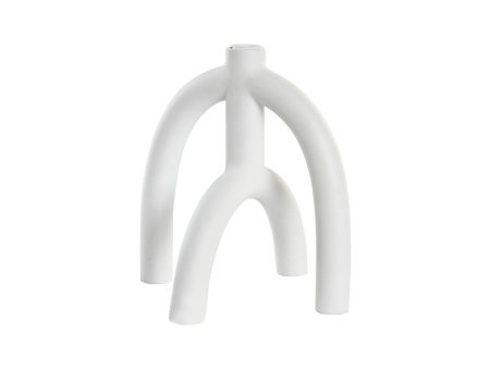 Candle Holder DKD Home Decor Scandi 21,5 x 21,5 x 23 cm White Resin Online Sale