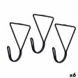 Hangers Black Metal Triangular Set 3 Pieces (6 Units) Fashion