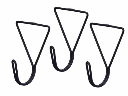 Hangers Black Metal Triangular Set 3 Pieces (6 Units) Fashion