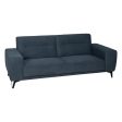 3-Seater Sofa Blue Wood 220 x 87 x 85 cm Sale