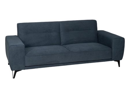 3-Seater Sofa Blue Wood 220 x 87 x 85 cm Sale