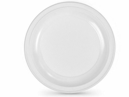 Set of reusable plates Algon White Plastic 28 x 28 x 2 cm (24 Units) Supply