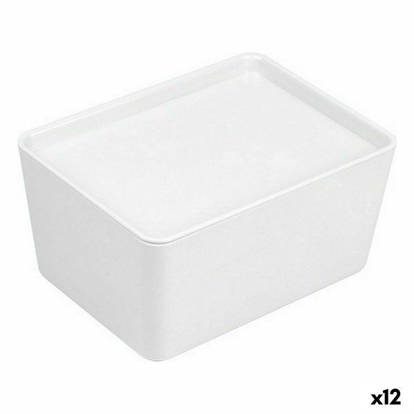 Stackable Organising Box Confortime With lid 17,5 x 13 x 8,5 cm (12 Units) Sale