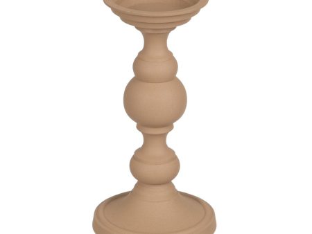 Candleholder 15 x 15 x 28 cm Beige Aluminium Online Sale