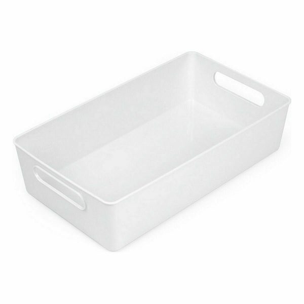 Multi-purpose basket Confortime White 38 x 22 x 9,5 cm (10 Units) For Discount