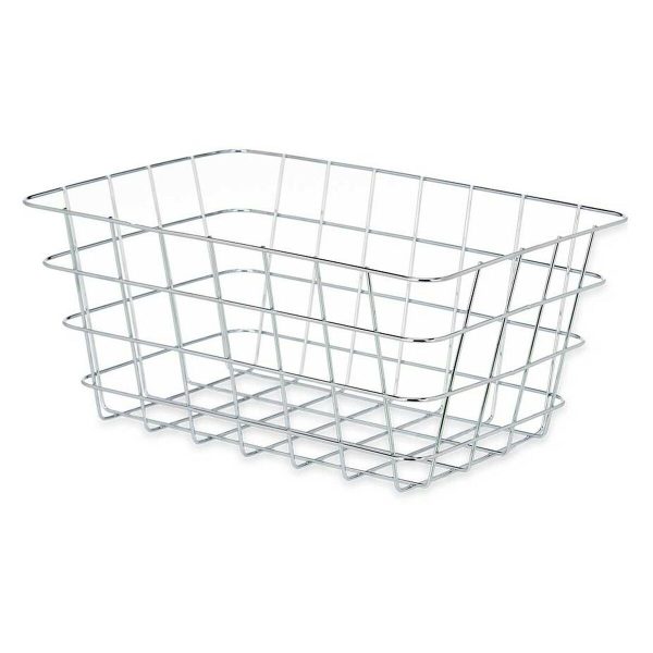 Multi-purpose basket Silver Metal 31 x 14 x 21 cm Rectangular (6 Units) For Sale