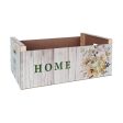 Storage Box Confortime Sweet Home Multicolour Wood Flowers 58 x 39 x 21 cm (3 Units) Discount