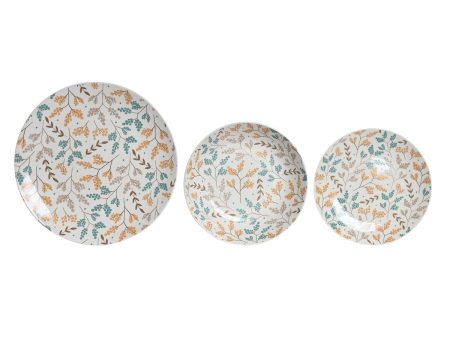 Dinnerware Set DKD Home Decor 26,5 x 26,5 x 2,6 cm Porcelain Multicolour 18 Pieces For Sale