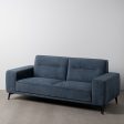 3-Seater Sofa Blue Wood 220 x 87 x 85 cm Sale