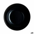 Deep Plate Luminarc Zelie Negro Black Glass Ø 20 cm (12 Units) Supply