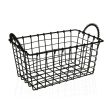 Multi-purpose basket Versa Black Steel 23 x 14,5 x 37 cm For Cheap