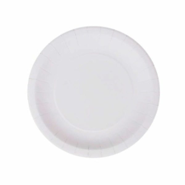 Plate set Algon Disposable White Cardboard 20 cm (10 Units) For Discount