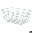 Multi-purpose basket Silver Metal 31 x 14 x 21 cm Rectangular (6 Units) For Sale