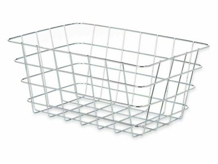 Multi-purpose basket Silver Metal 31 x 14 x 21 cm Rectangular (6 Units) For Sale