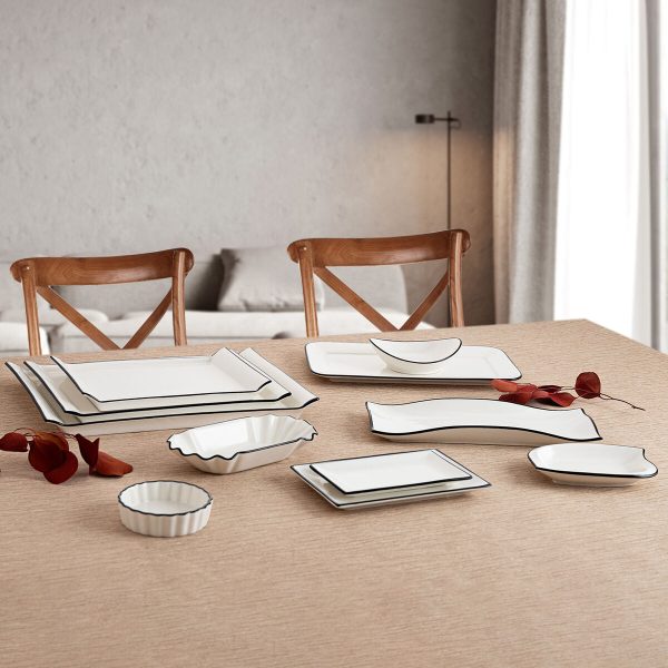 Snack tray Quid Gastro White Ceramic 26 x 18 cm (6 Units) Fashion