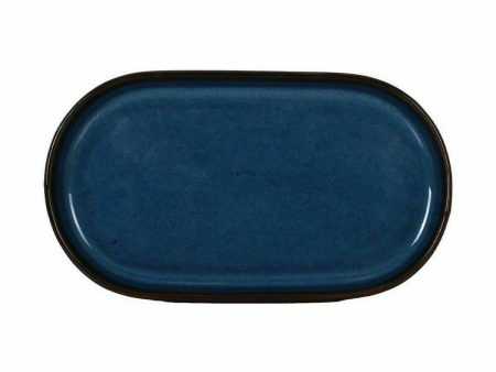 Snack tray La Mediterránea Chester Blue Oval 20 x 11 x 1,5 cm (18 Units) Online