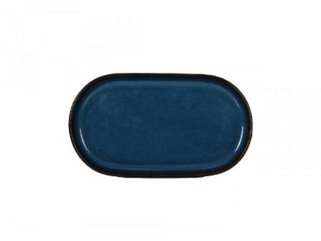 Snack tray La Mediterránea Chester Blue Oval 13 x 8 x 4 cm (24 Units) For Discount