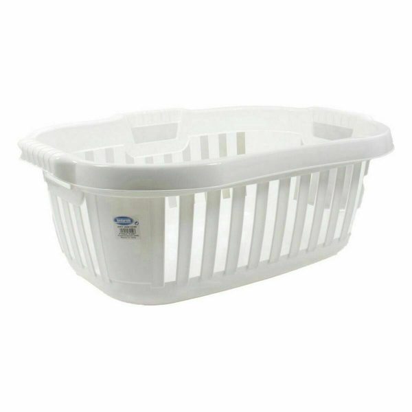 Laundry basket Tontarelli Hipster White 50 L 66 x 44 x 25 cm (6 Units) Cheap