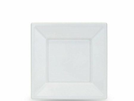 Set of reusable plates Algon White Plastic 18 x 18 x 1,5 cm (24 Units) Supply