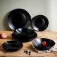 Deep Plate Luminarc Zelie Negro Black Glass Ø 20 cm (12 Units) Supply