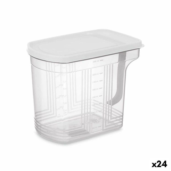 Fridge Organiser Grey Transparent Plastic 2,5 L 20,5 x 17 x 13 cm (24 Units) Fashion