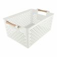 Multi-purpose basket Confortime Wood 37 x 23 x 15 cm (18 Units) Online Hot Sale