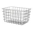 Multi-purpose basket Black Metal 38,5 x 20,5 x 28 cm Rectangular (6 Units) Discount