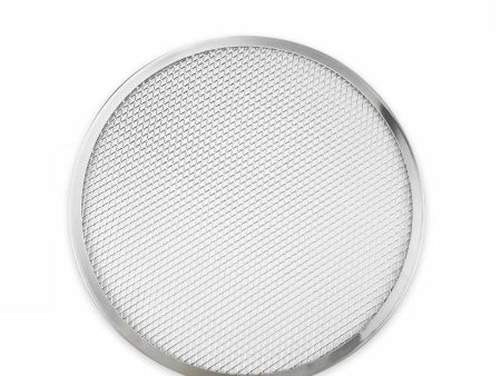 Baking tray Quttin Ø 38 cm Silver Grille Aluminium (14 Units) For Discount