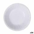 Plate set Algon Disposable White Cardboard 450 ml (36 Units) Hot on Sale