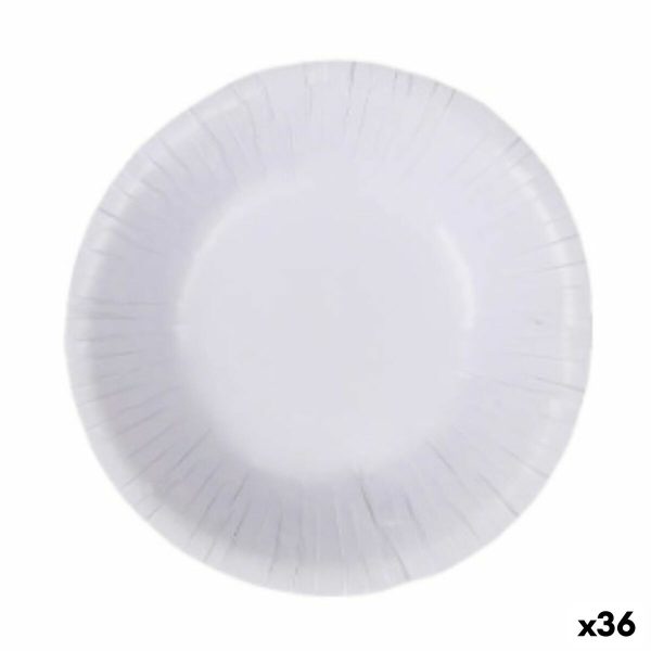 Plate set Algon Disposable White Cardboard 450 ml (36 Units) Hot on Sale