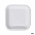 Plate set Algon Disposable White Cardboard Squared 20 cm (10 Units) Sale