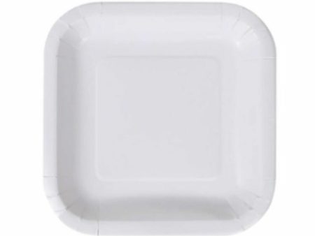 Plate set Algon Disposable White Cardboard Squared 20 cm (10 Units) Sale