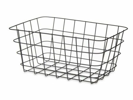 Multi-purpose basket Black Metal 30,3 x 14 x 22,5 cm Rectangular (6 Units) Fashion