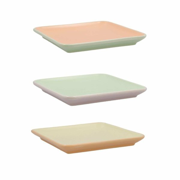 Snack tray Quid Vitamina Bicoloured Ceramic 15 x 15 cm (6 Units) Cheap