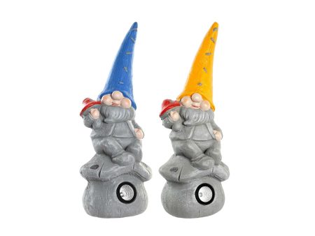 Decorative Figure DKD Home Decor Gnome Aluminium 20 x 20 x 50 cm Magnesium (2 Units) For Cheap