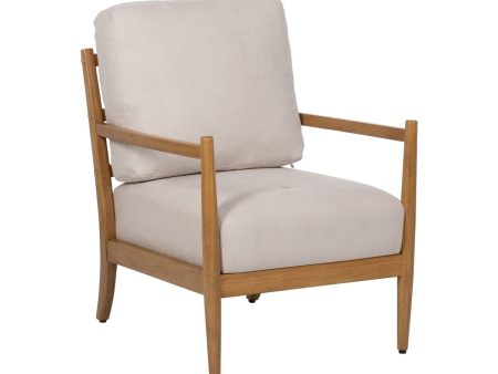 Armchair Beige Natural Rubber wood MDF Wood Foam 100 % polyester 65 x 71 x 88 cm Fashion