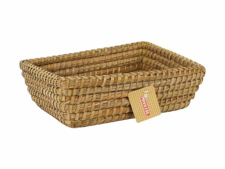 Multi-purpose basket Privilege Korne Brown wicker Rectangular 30 x 23 x 9 cm (12 Units) For Discount