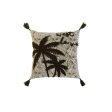 Cushion Home ESPRIT Green Beige Palms Boho 45 x 5 x 45 cm Online now