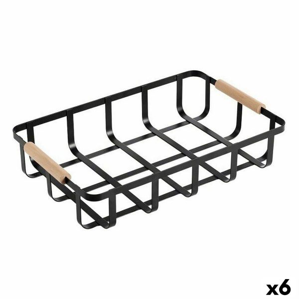 Multi-purpose basket Confortime Black 36 x 24,3 x 8 cm (6 Units) Online