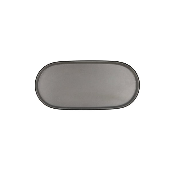 Snack tray Bidasoa Gio Grey Plastic 23 x 10 cm (12 Units) Fashion