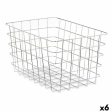 Multi-purpose basket Silver Metal 38 x 21 x 26 cm Rectangular (6 Units) Online