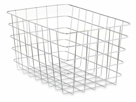 Multi-purpose basket Silver Metal 38 x 21 x 26 cm Rectangular (6 Units) Online