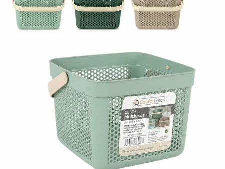 Multi-purpose basket Confortime Plastic 5 L 20 x 20 x 15,5 cm (24 Units) For Sale